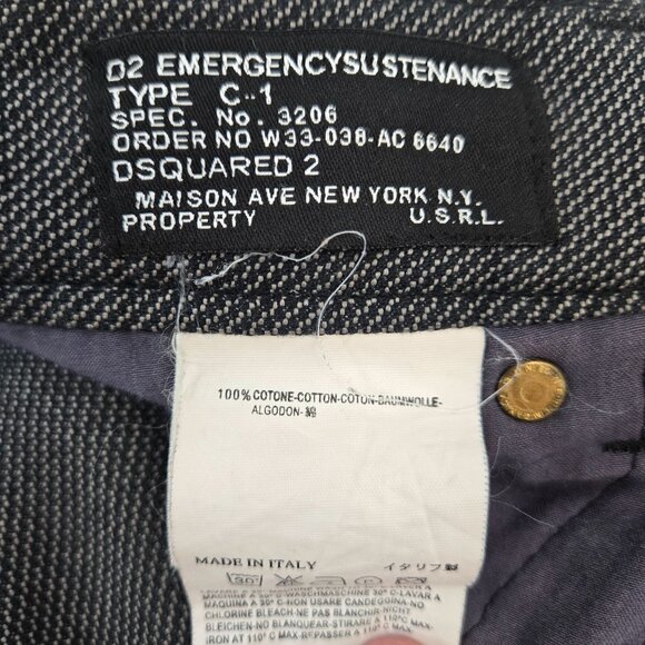 DSquared2 Emergency Sustenance Dot Print Zipper Embellished Pants Size 32 - Picture 4 of 11